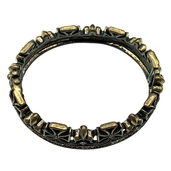 Rock & Republic Crown Bracelet with Clear Crystals Clamper Cuff Jewelry - Picture 5 of 6